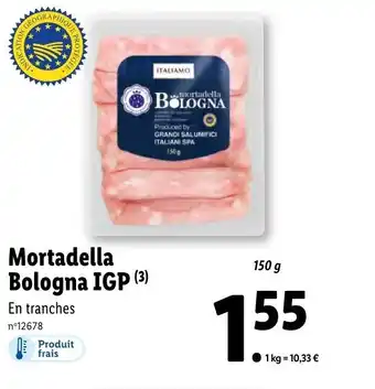 Lidl Mortadella Blogna IGP offre