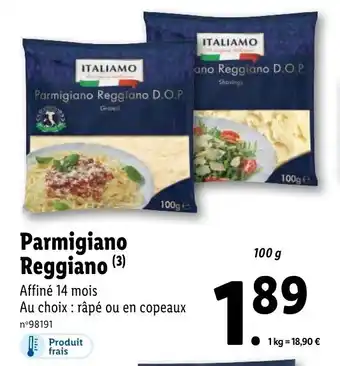 Lidl Parmigiano Reggiano offre