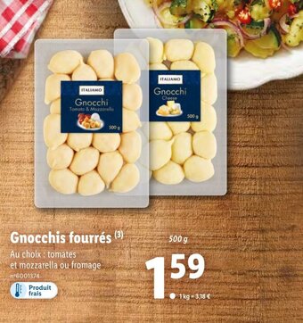 Lidl Gnocchis Fourrés offre