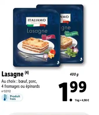 Lidl Lasagne offre