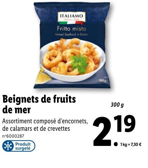 Promo De Fruits De Mer chez Lidl