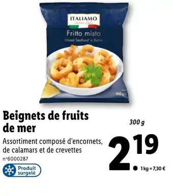 Lidl Beignets De Fruits De Mer offre