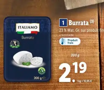 Lidl Burrata offre
