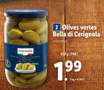 Lidl Olives Vertes Bella Di Cerignola offre