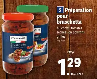 Lidl Préparation Pour Bruschetta offre
