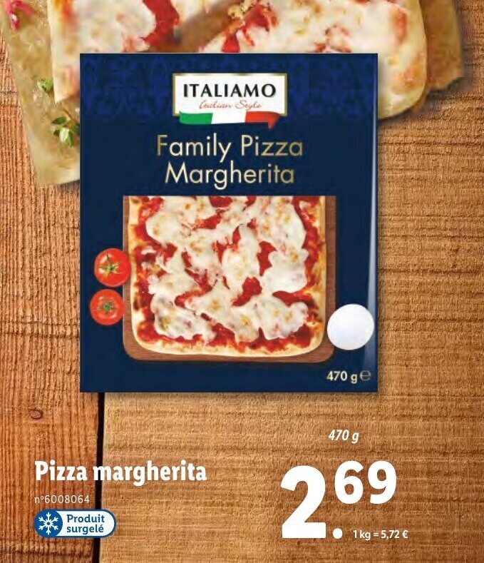 Promo Pizza Margherita chez Lidl