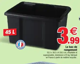 Bazarland Le bac de rangement offre