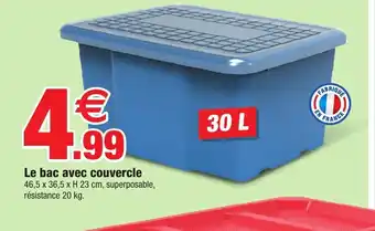 Bazarland Le bac avec couvercle offre