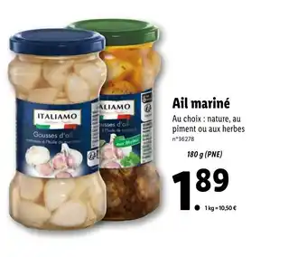 Lidl Ail Mariné offre