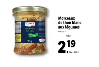 Lidl Morceaux De Thon Blanc Aux Légumes offre