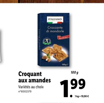 Lidl Croquant Aux Amandes offre