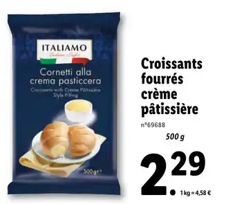 Lidl Croissants Fourres creme Patissiere offre