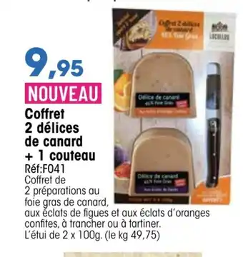 Croque Gel Coffret 2 délices de canard + 1 couteau offre