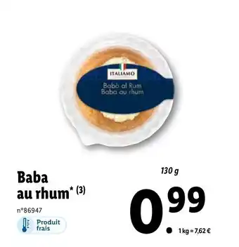 Lidl Baba Au Rhum offre