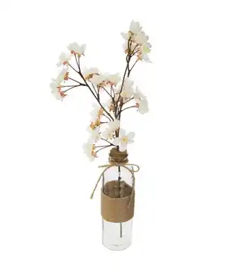Truffaut Atmosphera - plante artificielle branche de cerisier dans un vase en verre offre