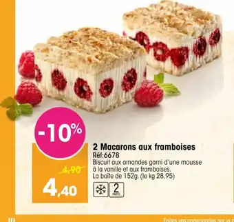 Croque Gel 2 Macarons aux framboises offre