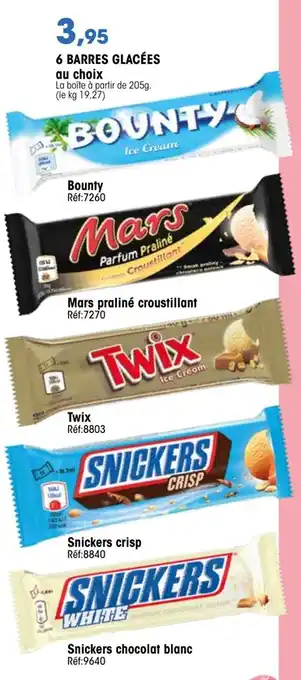 Croque Gel 6 Barres glacées au choix offre