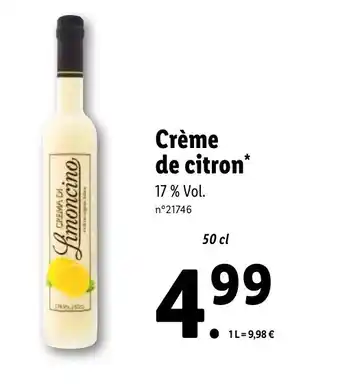 Lidl Creme De Citron* offre