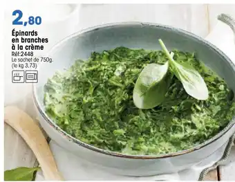 Croque Gel Épinards en branches à la crème offre