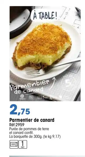 Croque Gel Parmentier de canard offre