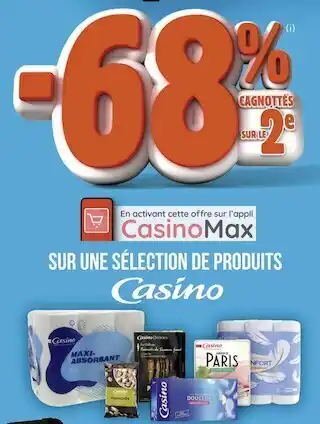 Géant Casino Casino bon plan sur une sélection de produits casino offre