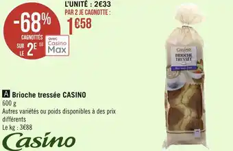 Géant Casino Casino brioche tressée offre