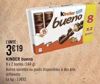 Géant Casino Kinder kinder bueno offre