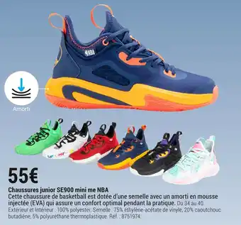 Decathlon Nba chaussures junior se900 mini me offre