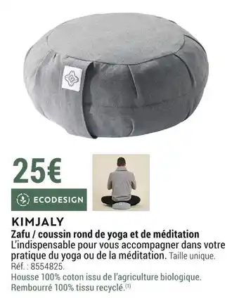 Kimjaly zafu / coussin rond de yoga et de méditation