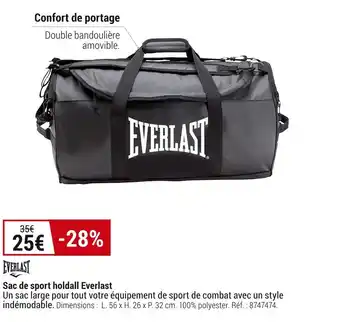 Decathlon Everlast sac de sport holdall everlast offre