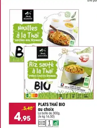 Croque Gel Plats thaï bio au choix offre