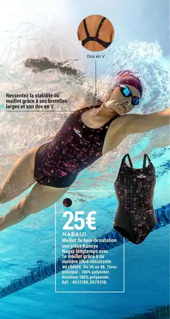 Decathlon Nabaiji maillot de bain de natation une pièce kamiye offre