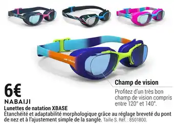 Decathlon Nabaji lunettes de natation xbase offre