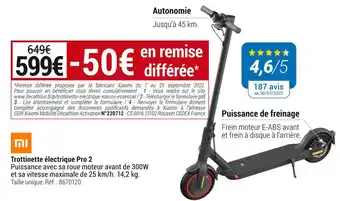 Decathlon Xiaomi trottinette électrique pro 2 offre