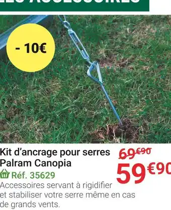 Gamm vert Kit d’ancrage pour serres palram canopia offre