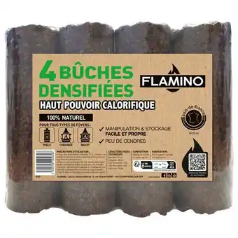 Brico Dépôt Lot de 4 bûches de bois compressé offre