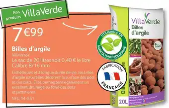 VillaVerde Villaverde billes d’argile offre