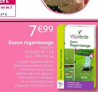 VillaVerde Villaverde gazon regarnissage offre