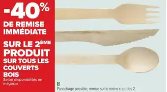 Bon plan sur tous les couverts bois