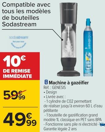Carrefour Sodastream machine à gazéifier offre