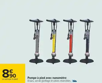 Carrefour Pompe à pied avec nanomètre offre
