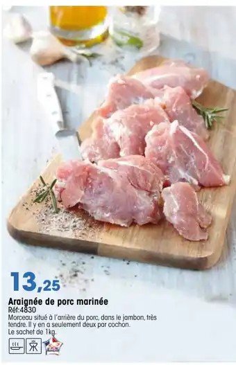 Croque Gel Araignée de porc marinée offre