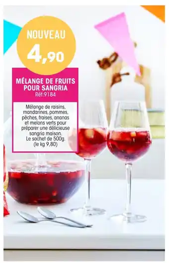 Mélange de fruits pour sangria