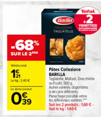 Carrefour Market Pâtes Coillezione Barilla offre