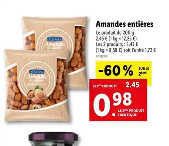 Lidl Amandes Entiéres offre