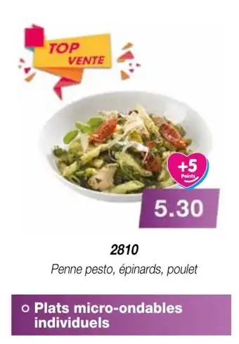 Croque Gel Penne Pesto Épinards Poulet offre