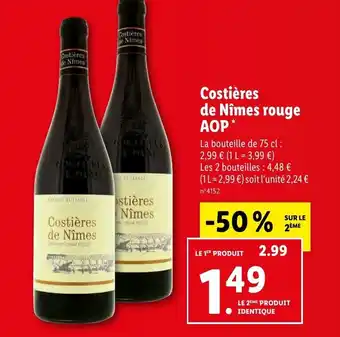 Lidl Costieres De Nimes Rouge offre