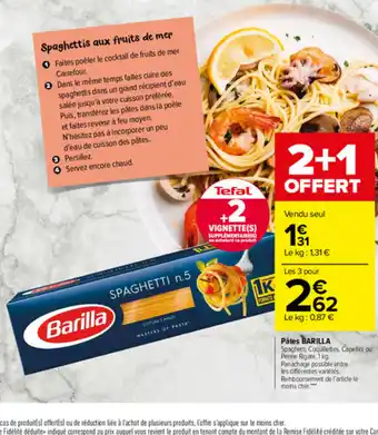 Carrefour Market Pâtes Barilla offre