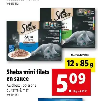 Lidl Sheba Mini Filets En Sauce offre