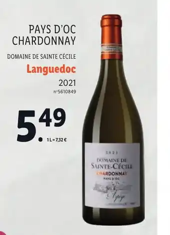 Lidl Pays D'Oc Chardonnay offre